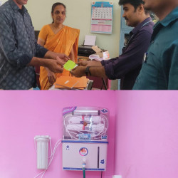 FL-09 MENAMKULAM WAREHOUSE DONATING WATER PURIFIER TO GOVT. LP SCHOOL MENAMKULAM