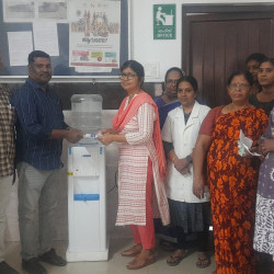FL-09 THRISSUR WAREHOUSE DONATING WATER DISPENSER TO GOVT.DISTRICT HOMEO HOSPITAL POTHOLE, THRISSUR
